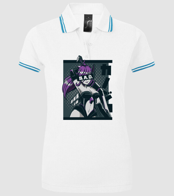 Anime fată model alb pe tricou