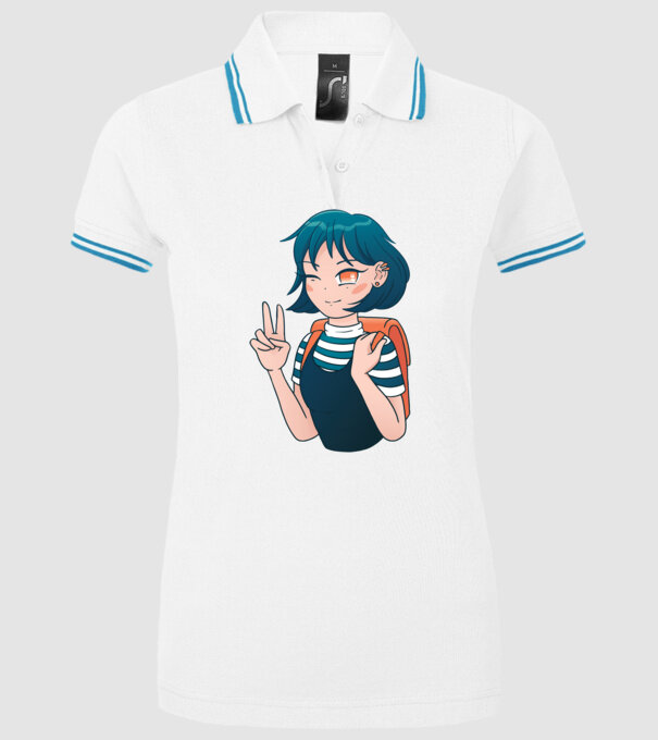 Anime fată model alb pe tricou