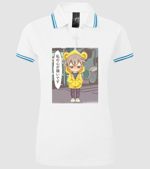 Anime Manga scenă model alb pe tricou