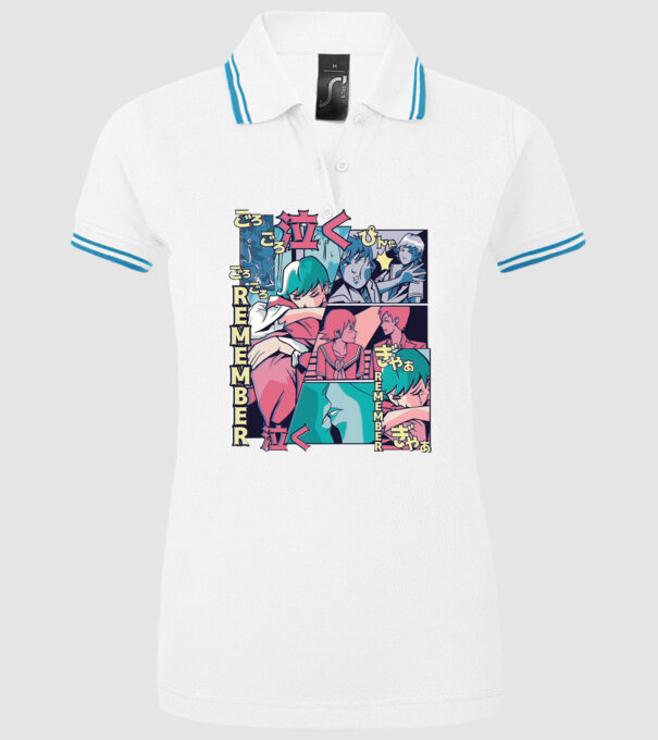 Anime Vaporwave benzi desenate model alb pe tricou