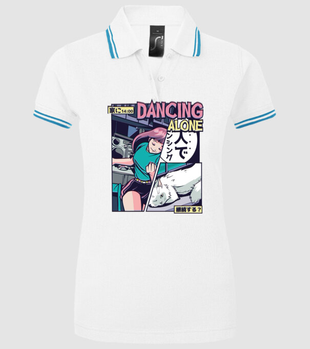 Anime Vaporwave benzi desenate model alb pe tricou