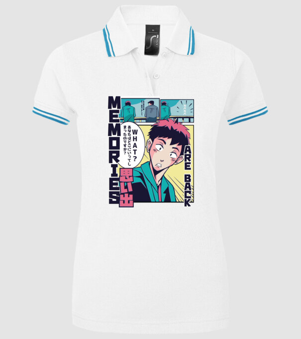 Anime Vaporwave benzi desenate model alb pe tricou