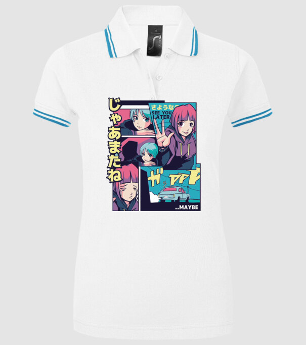Anime Vaporwave See you Later model alb pe tricou