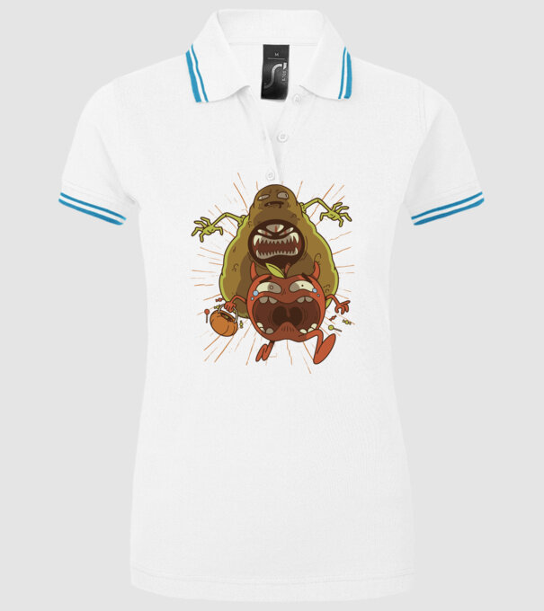 Monstru Avocado model alb pe tricou