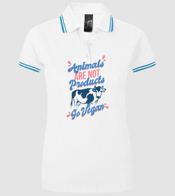 Animalele nu sunt produse, fii vegan tricou model alb pe tricou