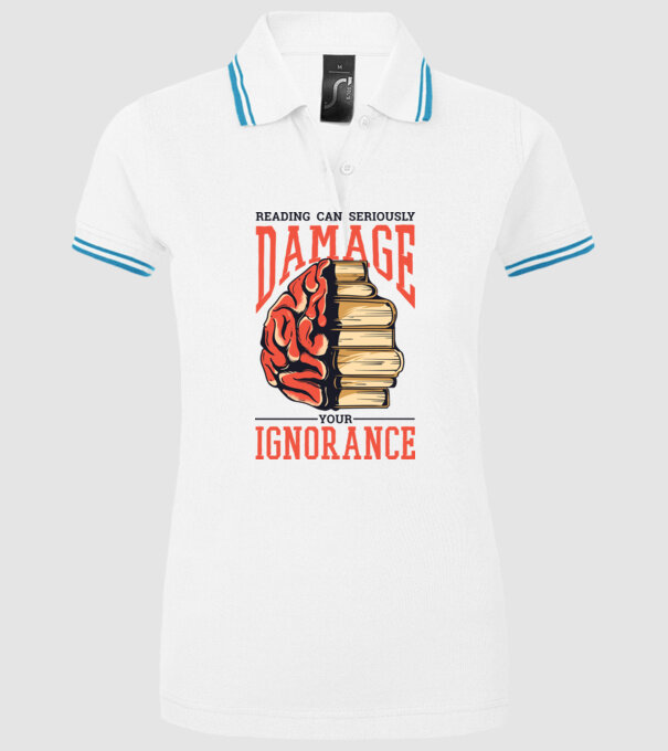 Cititul poate dăuna grav ignoranței tale model alb pe tricou