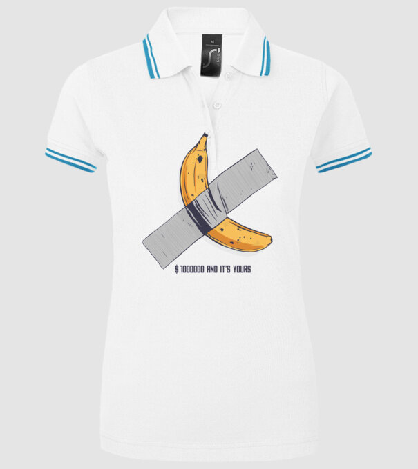 Ultima banană model alb pe tricou