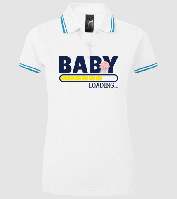 Baby is loading - tricou amuzant pentru mămici model alb pe tricou