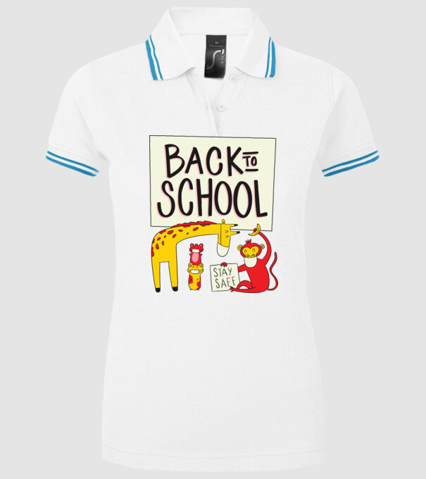 Back To School Animale model alb pe tricou
