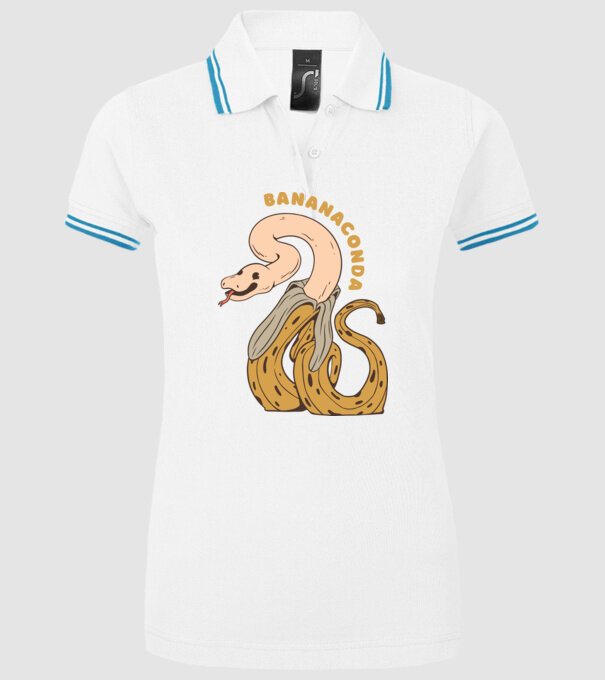 Bananaconda model alb pe tricou