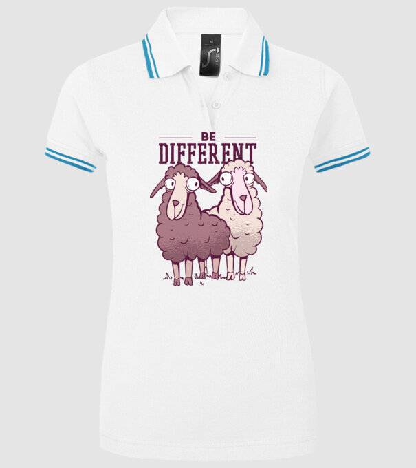 Be different - Fii diferit model alb pe tricou