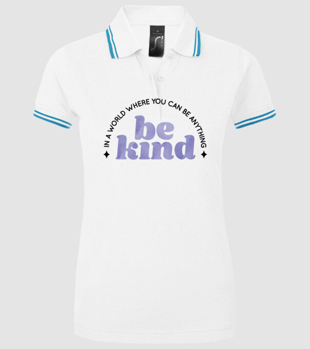 Be kind model alb pe tricou