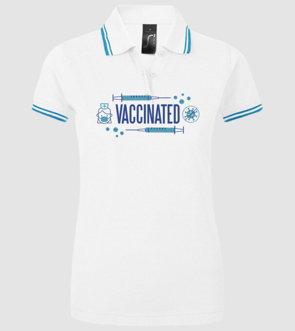Sunt vaccinat model alb pe tricou
