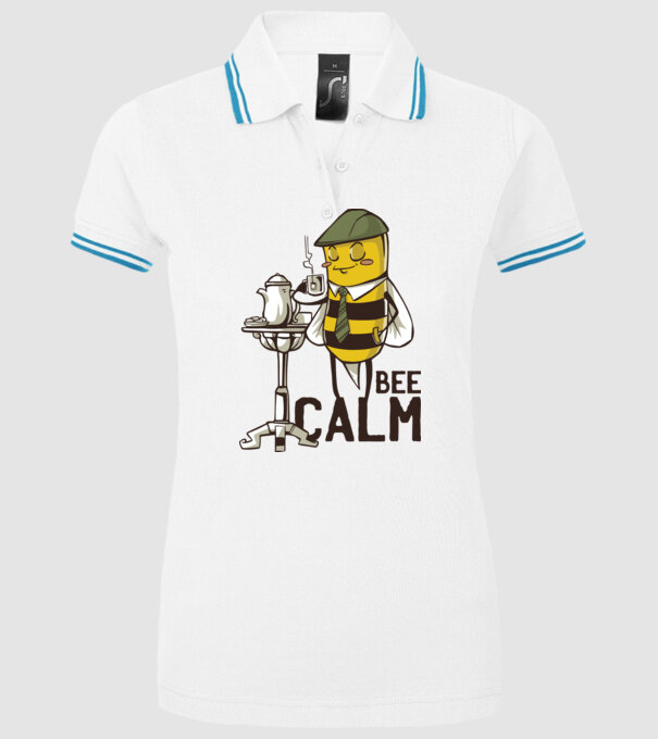Bee Calm - Fii răbdător Albinuță model alb pe tricou