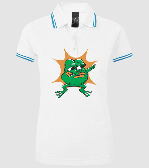 Broască DAB model alb pe tricou