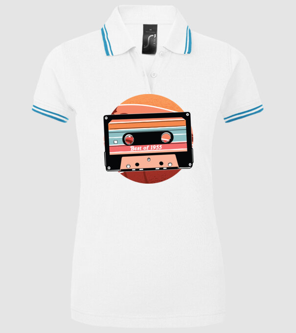 Best of 1955 retro Tape Birthday model alb pe tricou