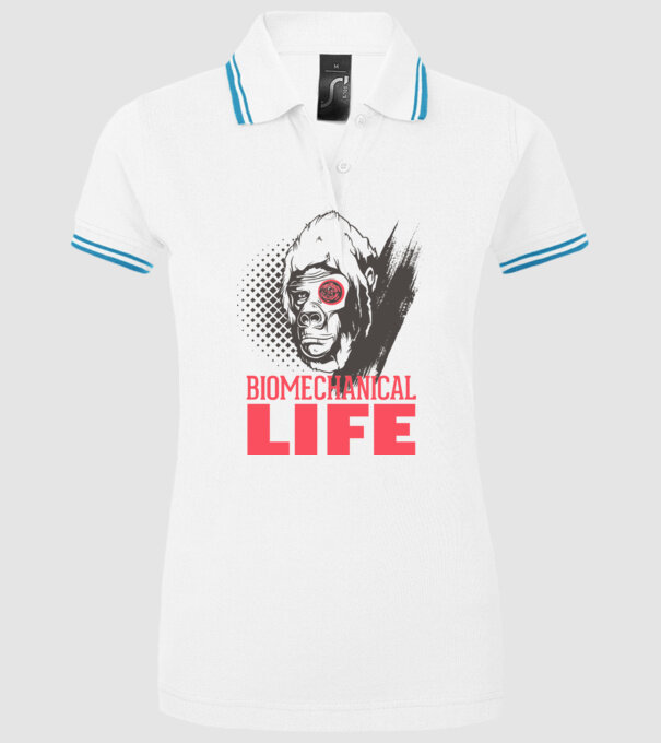 Biomechanical Life 2 model alb pe tricou