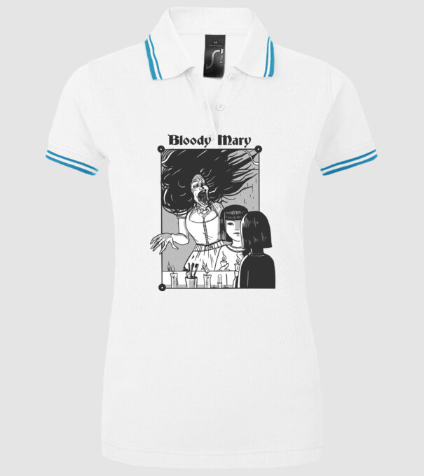 Bloody Mary model alb pe tricou