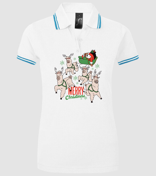 Crăciun Fericit Moș Crăciun Leneș model alb pe tricou