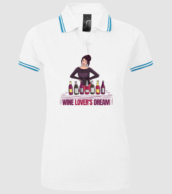 Degustare de vinuri model alb pe tricou