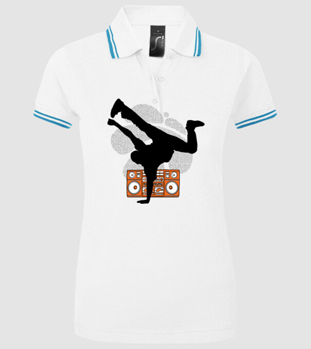 Dansator Break model alb pe tricou