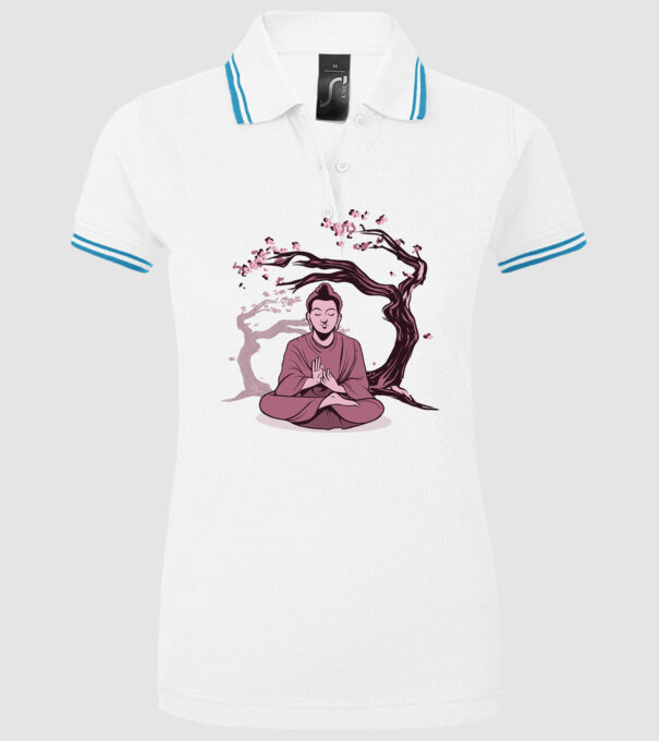 Buddha Meditație model alb pe tricou