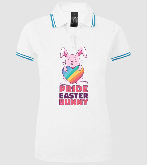 Iepurașul de Paște mândru model alb pe tricou