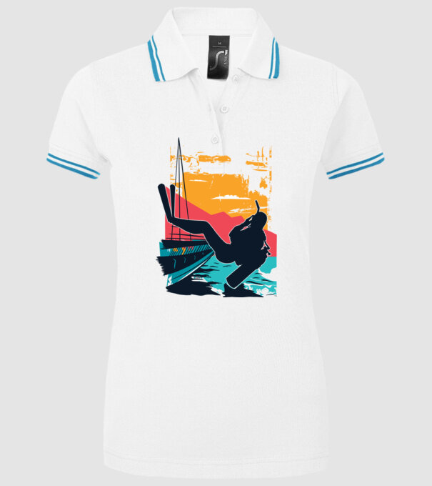 Tricou Scafandru Retro model alb pe tricou