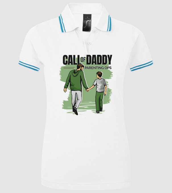 Call of Daddy - Pentru tata model alb pe tricou