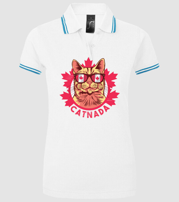 Catnada model alb pe tricou