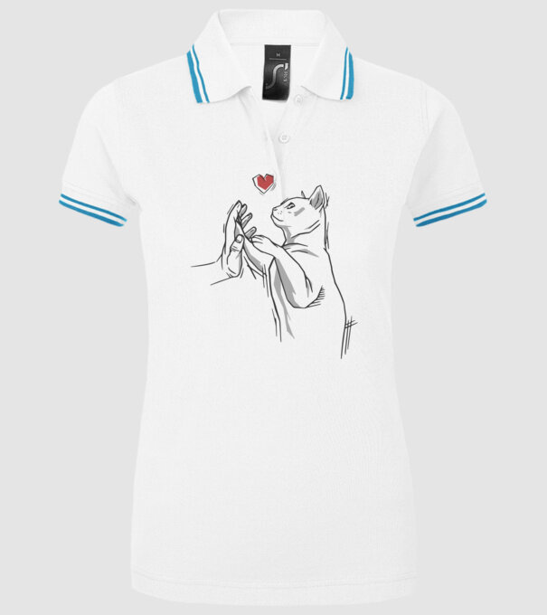 Prietenie Pisică Cal model alb pe tricou
