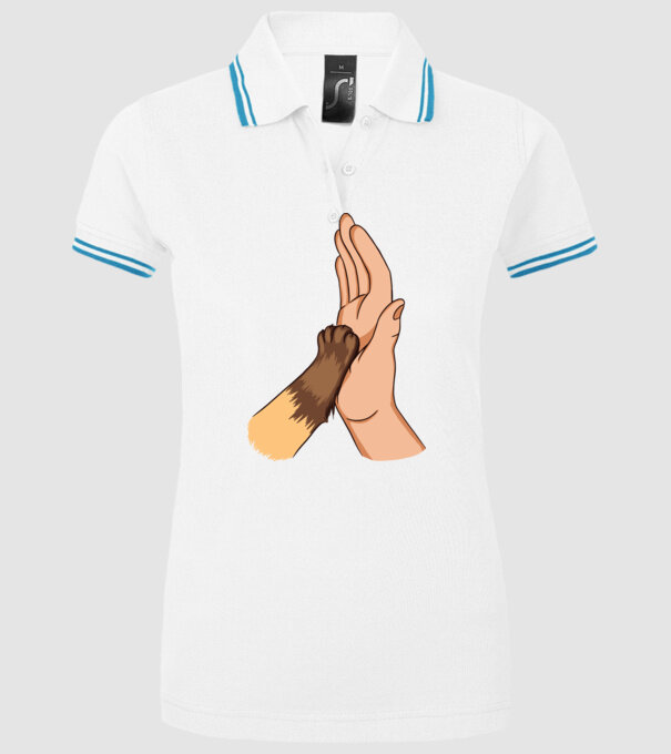 Labă de Pisică model alb pe tricou