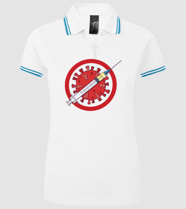 Vaccin virus (?) model alb pe tricou