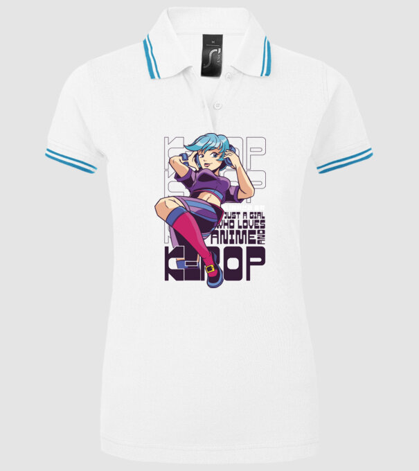 Doar o fată căreia îi place Anime și K-Pop model alb pe tricou