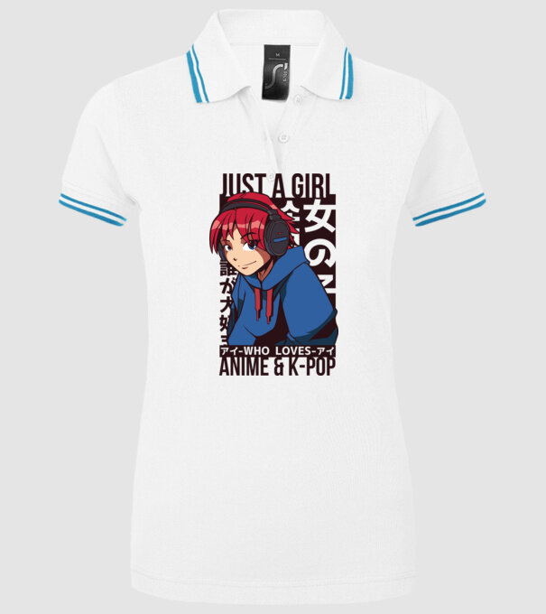 Doar o fată căreia îi place Anime și K-Pop model alb pe tricou