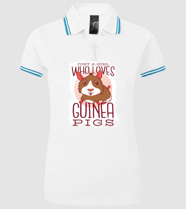 Doar o fată care iubește porcușorii de Guineea model alb pe tricou