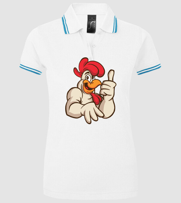 Pui model alb pe tricou