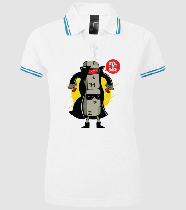 Ctrl Z Terminator Parodie model alb pe tricou
