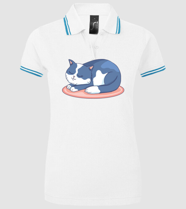 Pisicuță drăguță model alb pe tricou