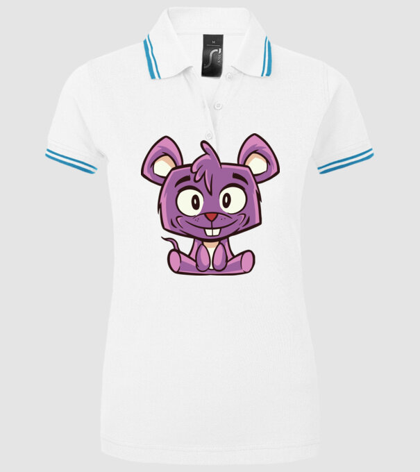 Șoarece drăguț model alb pe tricou