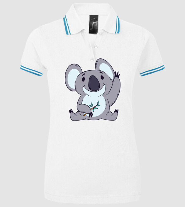 Koala drăguț model alb pe tricou