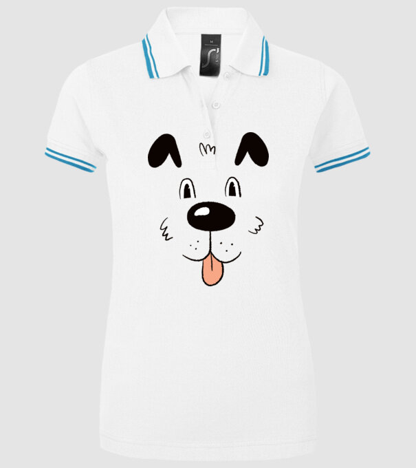 Cap Câine drăguț model alb pe tricou