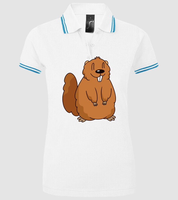 Marmotă drăguță model alb pe tricou