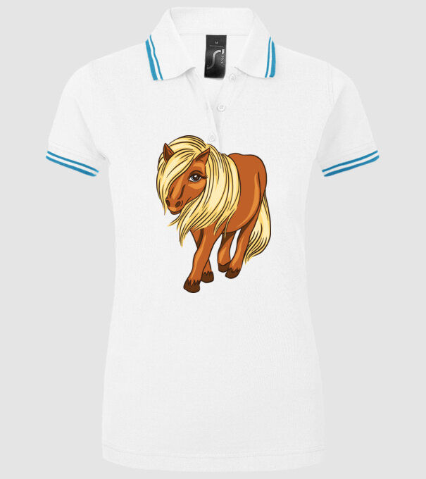 Ponei drăguț model alb pe tricou