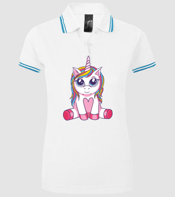 Unicorn drăguț model alb pe tricou