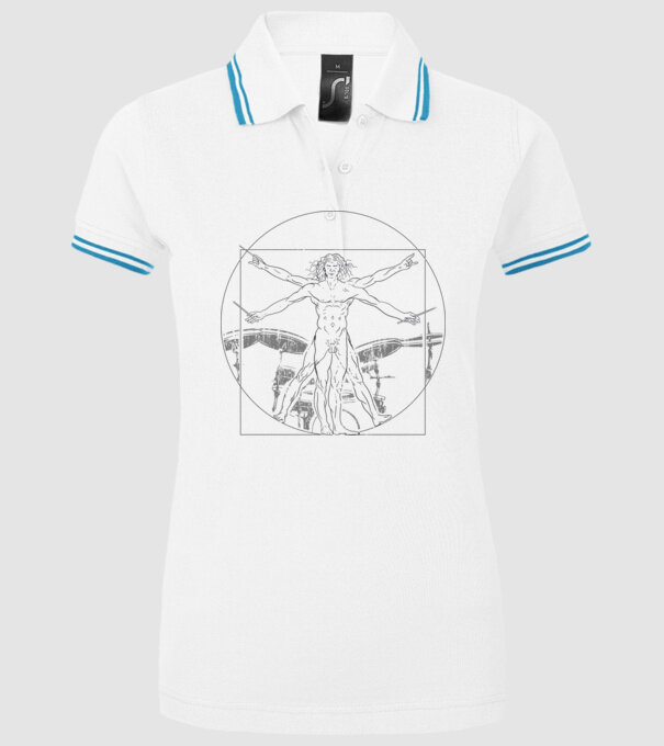Da Vinci tobe model alb pe tricou