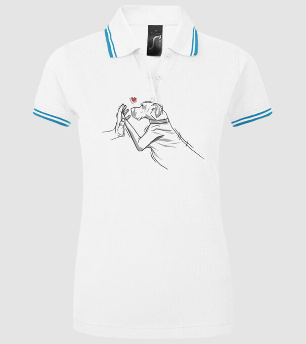 Dog danez bate palma model alb pe tricou