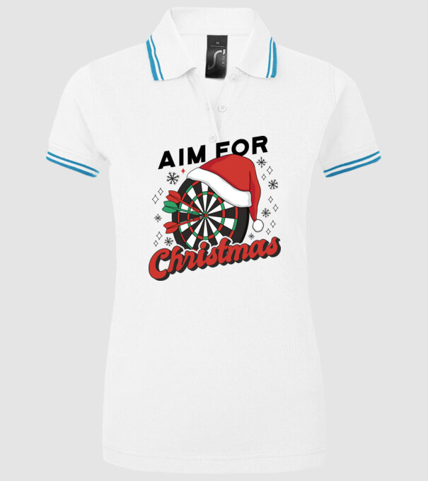 Darts Crăciun model alb pe tricou