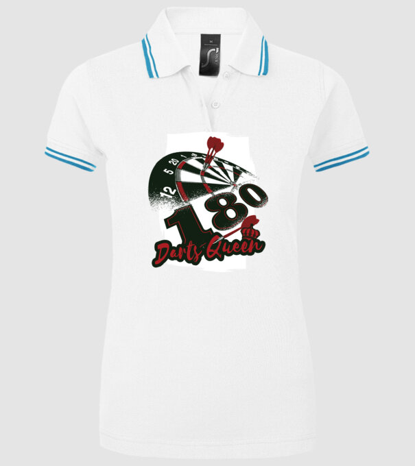 Regina Darts model alb pe tricou