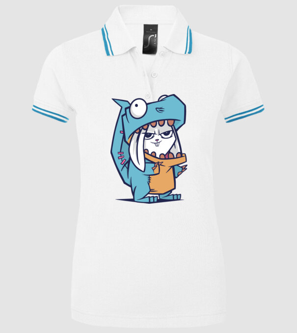 Costum de dinozaur model alb pe tricou
